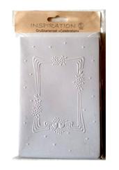 Karty tłoczone+koperty a 5szt białe Karty tłoczone+koperty a 5szt białe